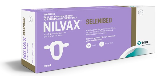 Nilvax selenised protects sheep of clostridial diseases, 1 shot